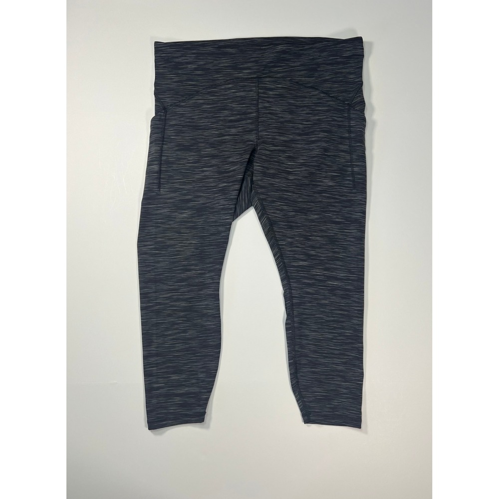 lululemon Power Thru High-Rise Tight 25 Women 20 Black Grey Space Dye Plus Size